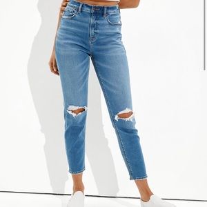 AE Ne(x)t Level Soft Knit Ripped Mom Jeans